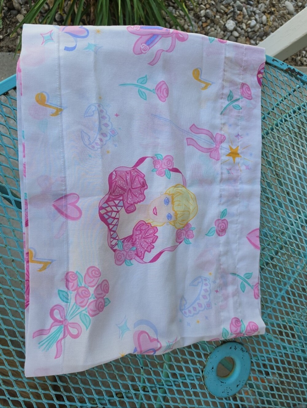 Vtg 1990s Ballerina Barbie Curtain Valance 84x16 Made in USA